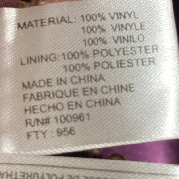 US Polo Assn Faux Ostrich Reptile Vinyl Brown crossbody Embossed two tone bag - Picture 15 of 16